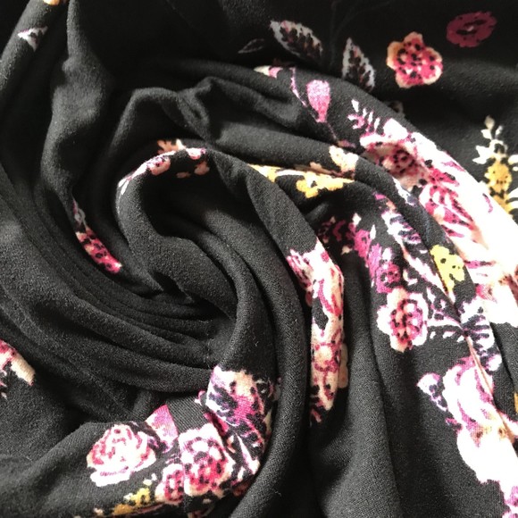 Mudd Floral Long Sleeve Mini Dress Fit Flare Flowy Cottagecore Holiday Ditsy - Picture 6 of 8